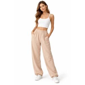 Neutral Beige Lounge Pants | Minimalist Relaxed Fit Cozy Chic